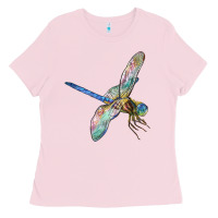 Bubblegum Pink Dragon Fly Ladies Tee - LillyAllenDesigns
