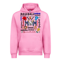 Fuchsia Pink baseball mom Urban Hoodie - CowhideDigitalArt