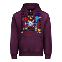 Mauve Wine baseball mom Urban Hoodie - CowhideDigitalArt