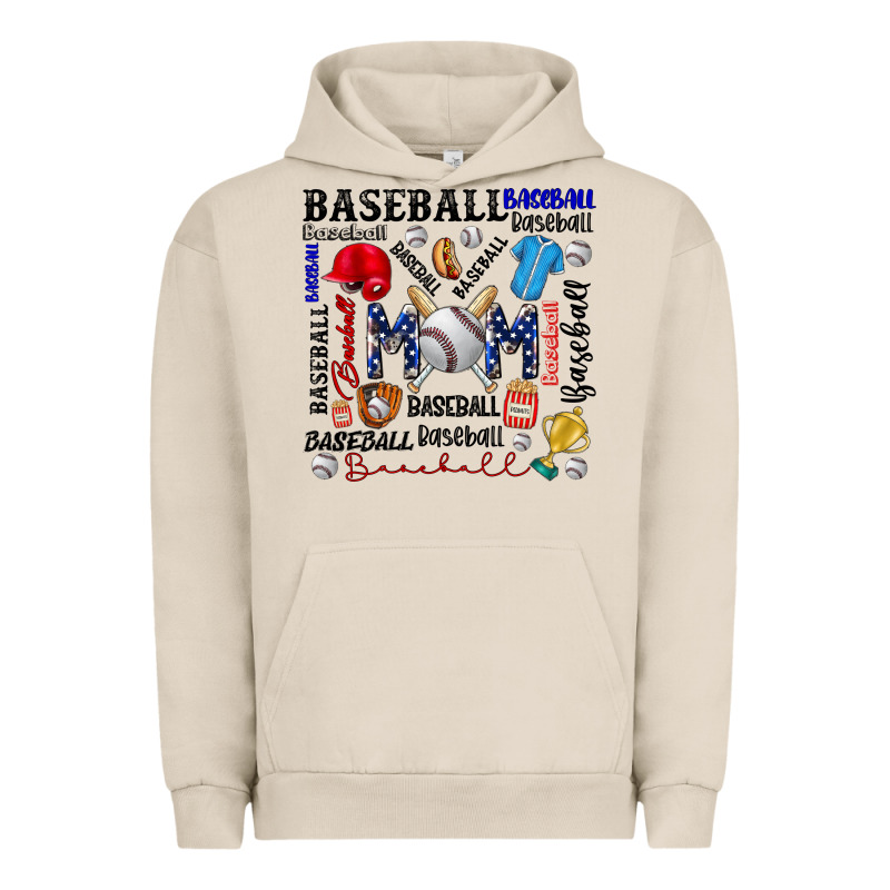 Baseball Mom Urban Hoodie by CowhideDigitalArt | Teevron