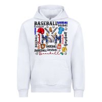 White baseball mom Urban Hoodie - CowhideDigitalArt