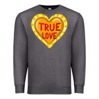 Charcoal Heather valentine's day hearts Premium Sweatshirt - FaDigitalArtStudio