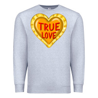 Heather Grey valentine's day hearts Premium Sweatshirt - FaDigitalArtStudio