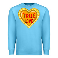 Ocean Blue valentine's day hearts Premium Sweatshirt - FaDigitalArtStudio
