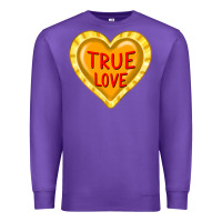 Purple valentine's day hearts Premium Sweatshirt - FaDigitalArtStudio