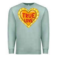 Seafoam valentine's day hearts Premium Sweatshirt - FaDigitalArtStudio