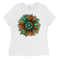 White thanksgiving fall sunflower Ladies Tee - Jasminsmagicworld
