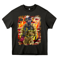 Asphalt Firefighter Fire And American Heavy Core Tee - LillyAllenDesigns