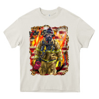 Firefighter Fire And American Heavy Core Tee | Teevron