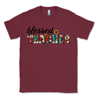 Burgundy blessed teacher Classic Tee - JahusDesignShop