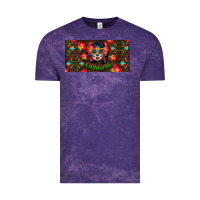 Cloud Purple Chingona Sugar Skull License Plate Vintage Tee - BundleAndBundleShop