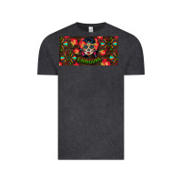 Vintage Black Chingona Sugar Skull License Plate Vintage Tee - BundleAndBundleShop