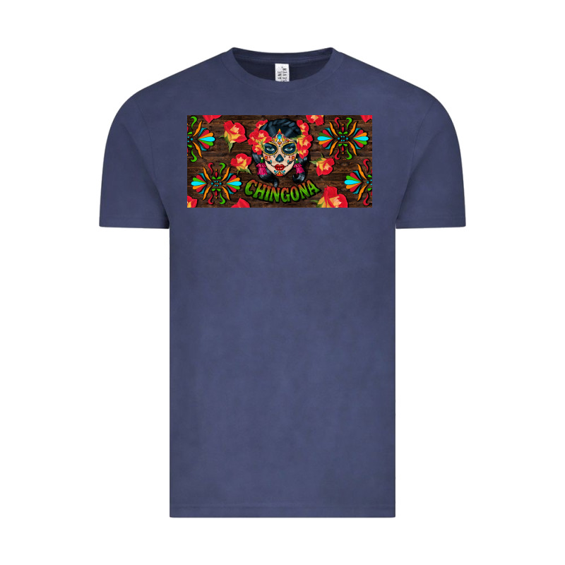 Chingona Sugar Skull License Plate Vintage Tee by BundleAndBundleShop | Teevron
