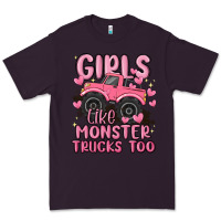 Plum girls like monster trucks too Premium Tee - MaliasSmallBusiness