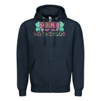 Navy Mind your own Motherhood  Mother's Day Zipper Hoodie - CowGirlArtShop
