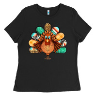 Black thanksgiving turkey Ladies Tee - Jasminsmagicworld