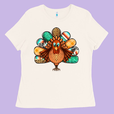 Thanksgiving Turkey Ladies Tee Designed By Jasminsmagicworld