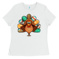 White thanksgiving turkey Ladies Tee - Jasminsmagicworld