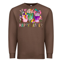 Chestnut Happy Easter Coffee Cups With Bunny Premium Sweatshirt - BundleAndBundleShop