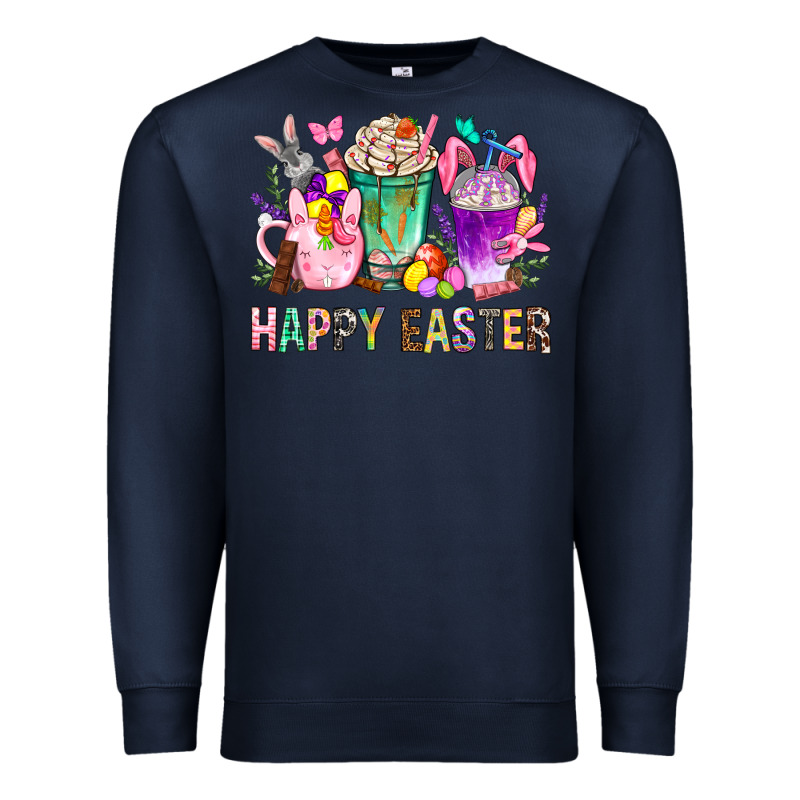 Happy Easter Coffee Cups With Bunny Premium Sweatshirt by BundleAndBundleShop | Teevron