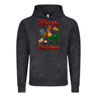 Vintage Black merry christmas chickens Vintage Hoodie - RanaPortraitStore