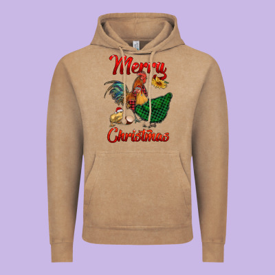 Merry Christmas Chickens Vintage Hoodie Designed By Ranaportraitstore