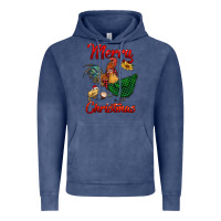 Vintage Denim merry christmas chickens Vintage Hoodie - RanaPortraitStore