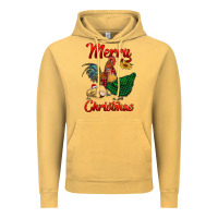 Vintage Mustard merry christmas chickens Vintage Hoodie - RanaPortraitStore