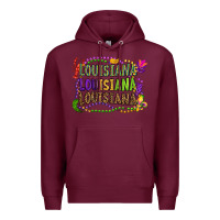 Burgundy louisiana louisiana louisiana mardi gras Premium Hoodie - OliviaCreatesArt
