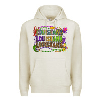 Oatmeal Heather louisiana louisiana louisiana mardi gras Premium Hoodie - OliviaCreatesArt