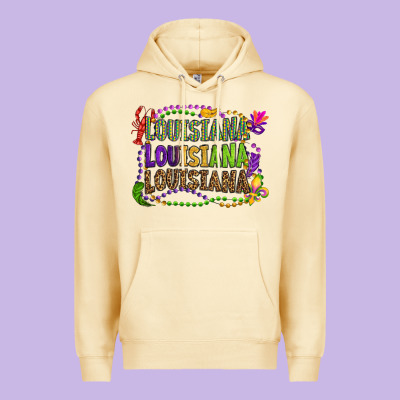 Louisiana Louisiana Louisiana Mardi Gras Premium Hoodie Designed By Oliviacreatesart