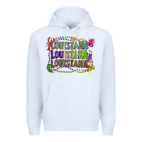 White louisiana louisiana louisiana mardi gras Premium Hoodie - OliviaCreatesArt