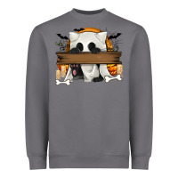 Storm Personalized Halloween Ghost Cat Heavyweight Sweatshirt - texasbilliewilder
