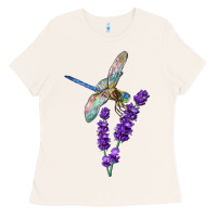 Bone Dragonfly With Lavender Ladies Tee - LillyAllenDesigns
