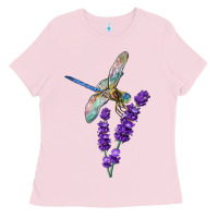 Dragonfly With Lavender Ladies Tee | Teevron