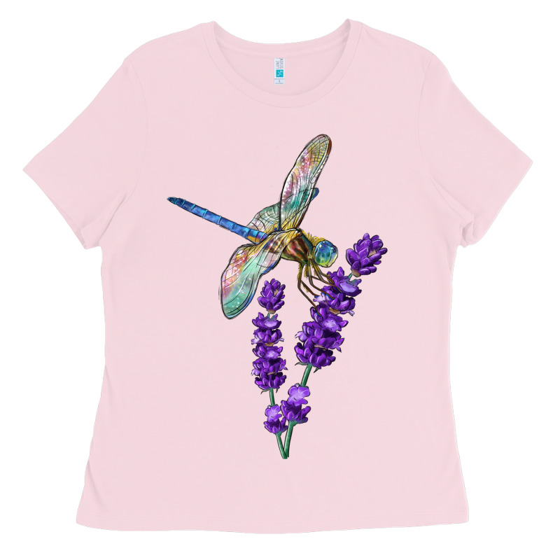Dragonfly With Lavender Ladies Tee by LillyAllenDesigns | Teevron