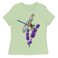 Matcha Dragonfly With Lavender Ladies Tee - LillyAllenDesigns