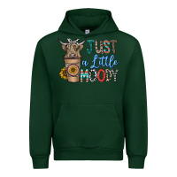 Forest Green just a latte moody Urban Hoodie - CowhideDigitalArt