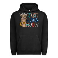 Pigment Black just a latte moody Urban Hoodie - CowhideDigitalArt