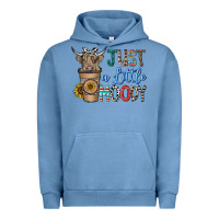 Pigment Pebble Blue just a latte moody Urban Hoodie - CowhideDigitalArt