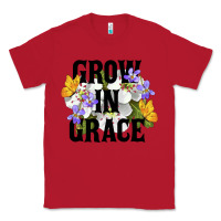 Red Grow In Grace Classic Tee - LillyAllenDesigns