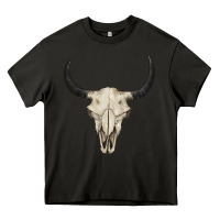 Asphalt bull skull Heavy Core Tee - BarkalooDesign
