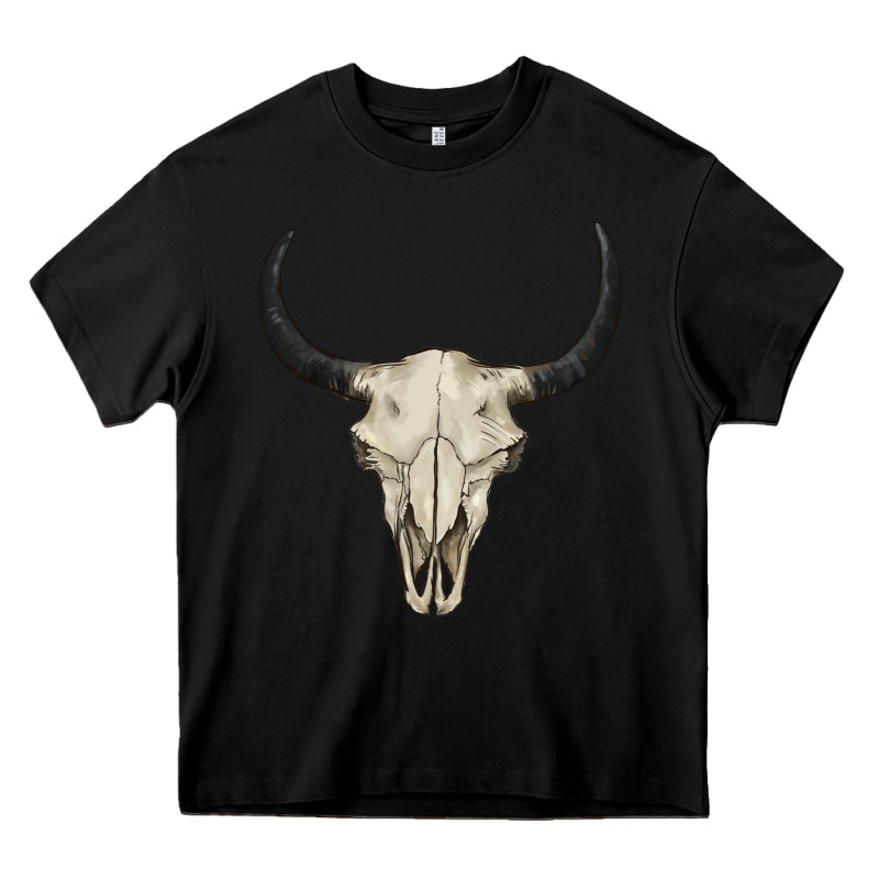 Bull Skull Heavy Core Tee by BarkalooDesign | Teevron