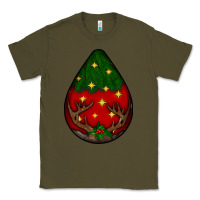 Army Green Christmas  teardrop Classic Tee - BundleAndBundleShop