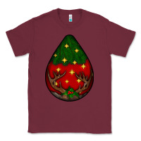 Burgundy Christmas  teardrop Classic Tee - BundleAndBundleShop