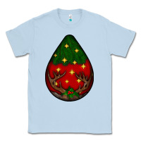 Dusty Blue Christmas  teardrop Classic Tee - BundleAndBundleShop