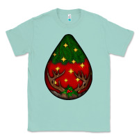 Seafoam Christmas  teardrop Classic Tee - BundleAndBundleShop