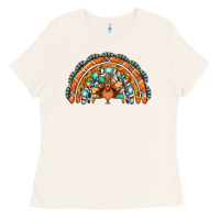 Bone turquoise thanksgiving turkey rainbow Ladies Tee - Jasminsmagicworld
