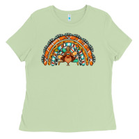 Matcha turquoise thanksgiving turkey rainbow Ladies Tee - Jasminsmagicworld