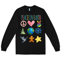 Black PEACE ON EARTH Long Sleeve Tee - Bettercallsaul